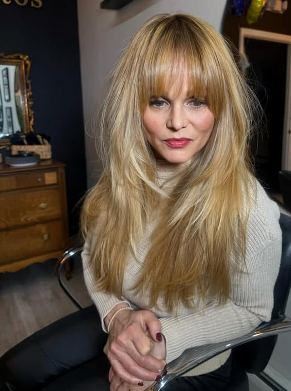 Curtain Bangs with Long Layers