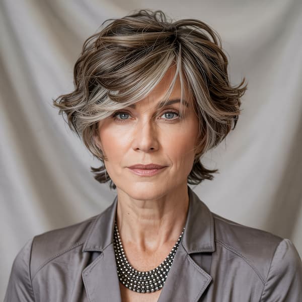 Textured Haircut with Bangs