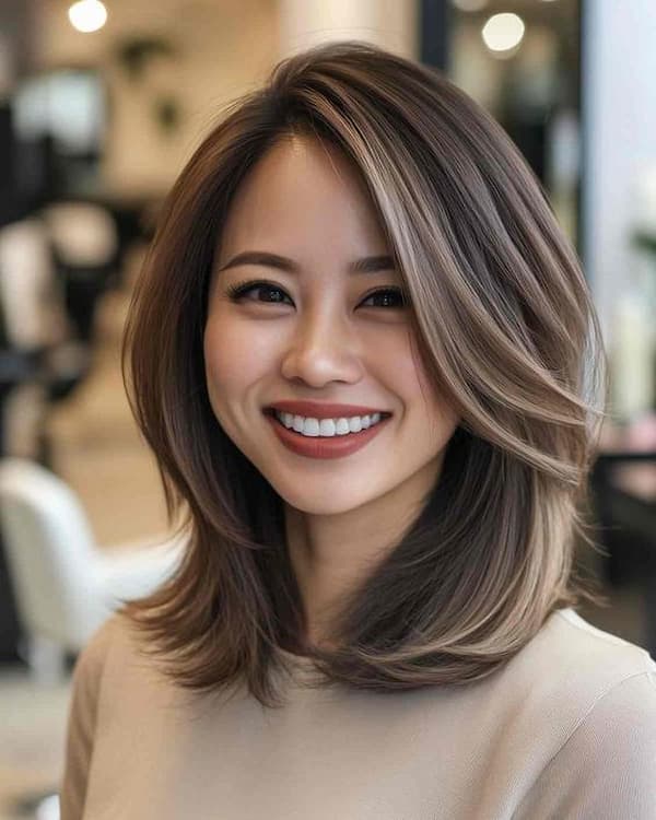 Textured Shoulder-Length Lob