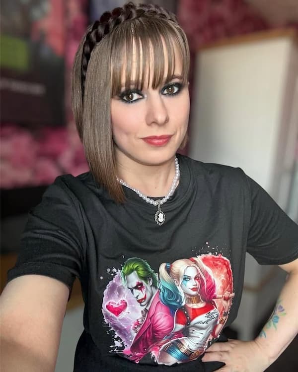 Stack-Cut Bob with Angled Fringe