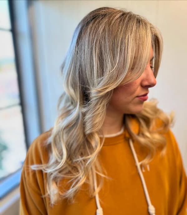 Choppy Layers with Curtain Bangs