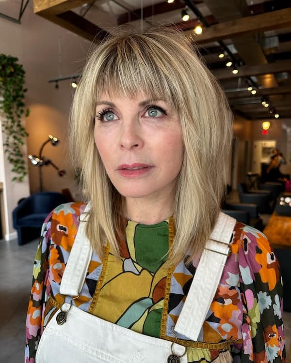 Layered Bob with Bangs