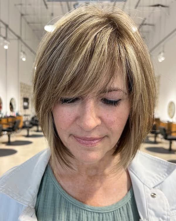 Layered Bob with Bangs