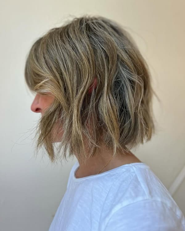 Tousled Bob with Wispy Layers