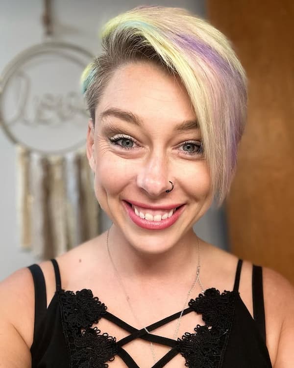 Edgy Pixie with Dramatic Side Bangs