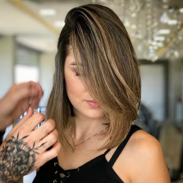 Blunt Cut with Face-Framing Layers