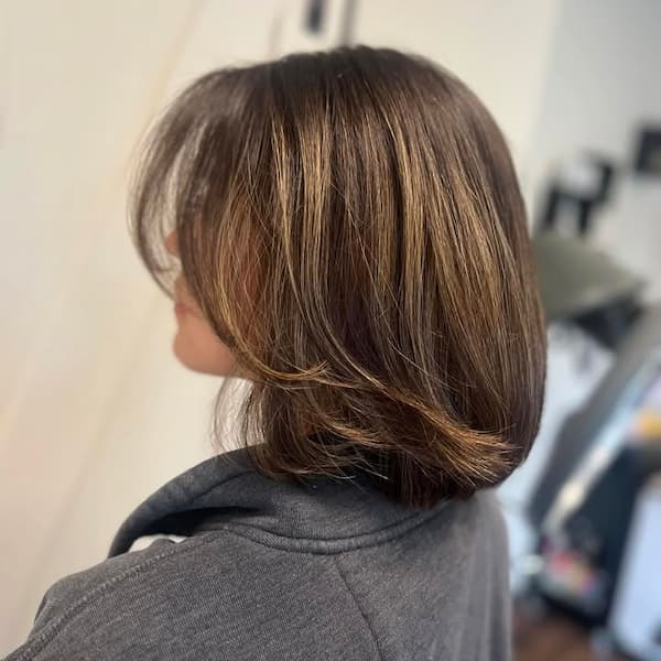 Long Bob with Curtain Bangs