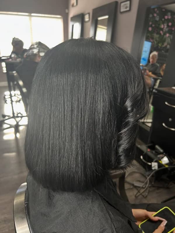 Sleek Long Bob with Shine