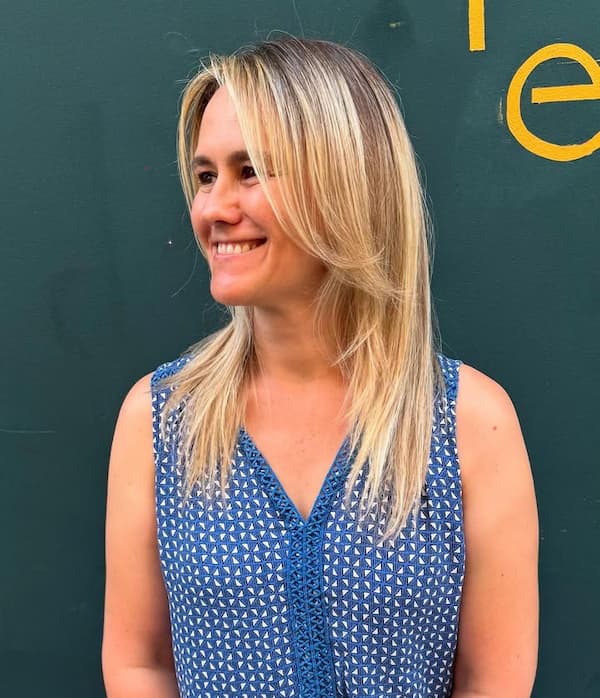 Side-Swept Bangs with Straight Hair