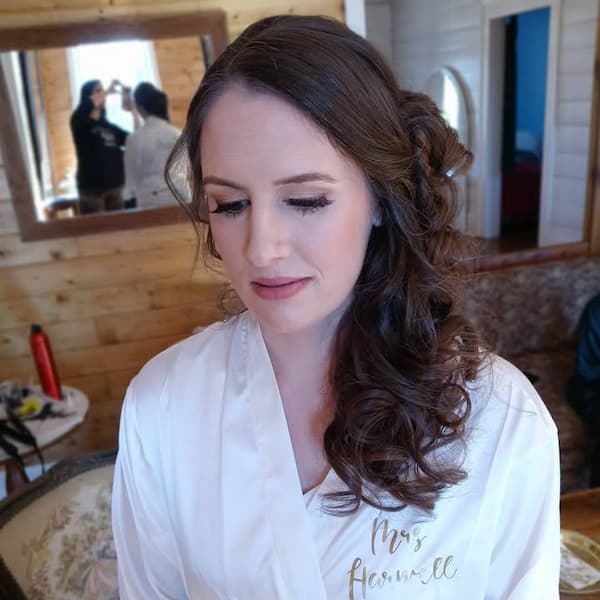 Romantic Side Swept Curls