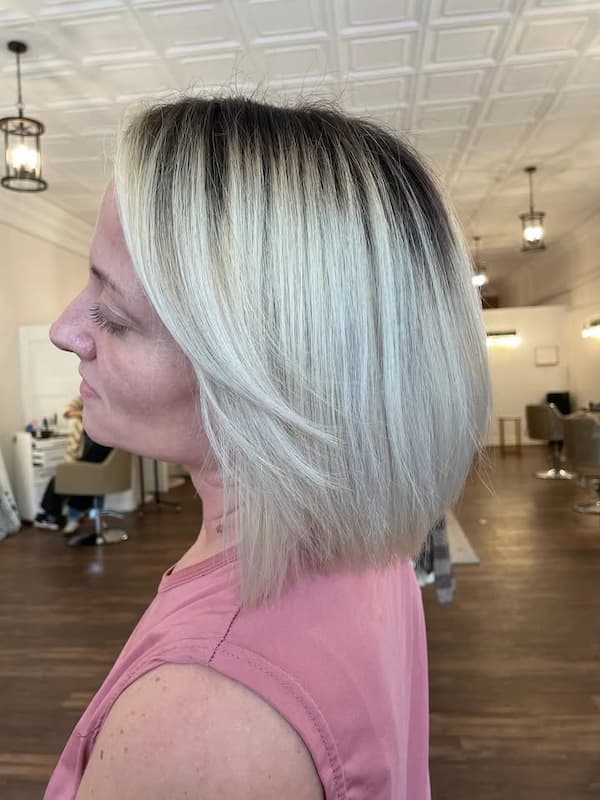 Asymmetrical Gray Bob