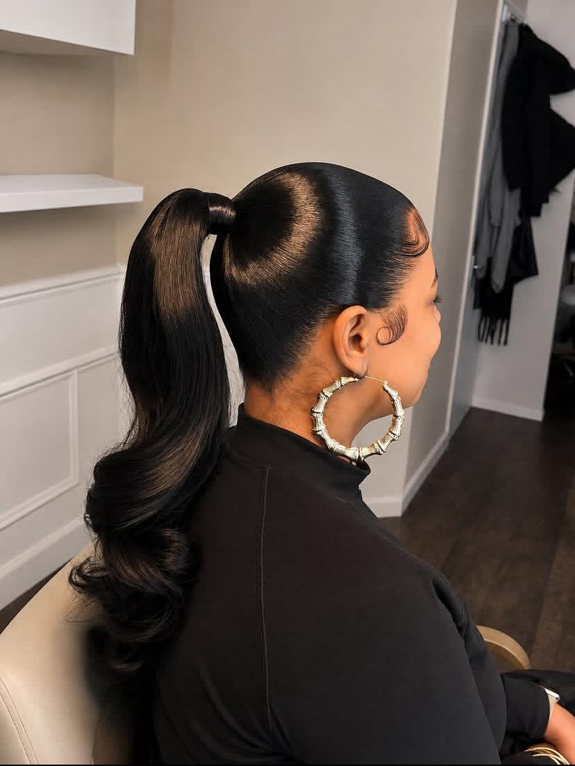 High Straight Ponytail