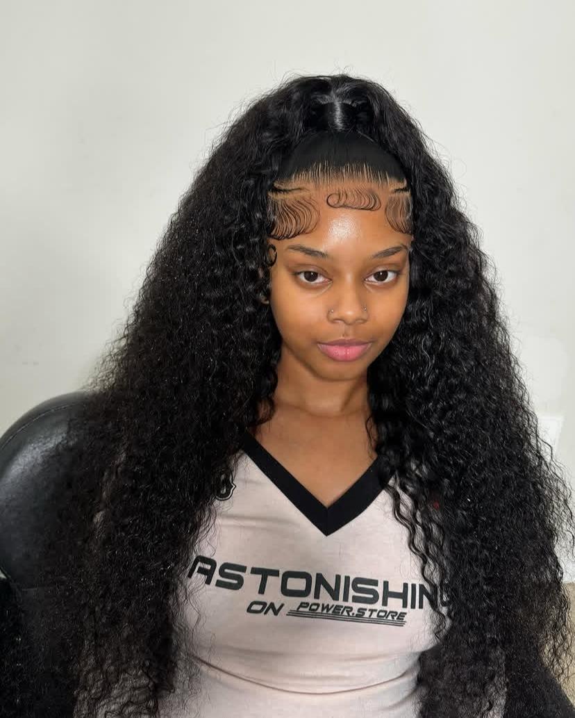 Curly Half-Up Ponytail With Weave
