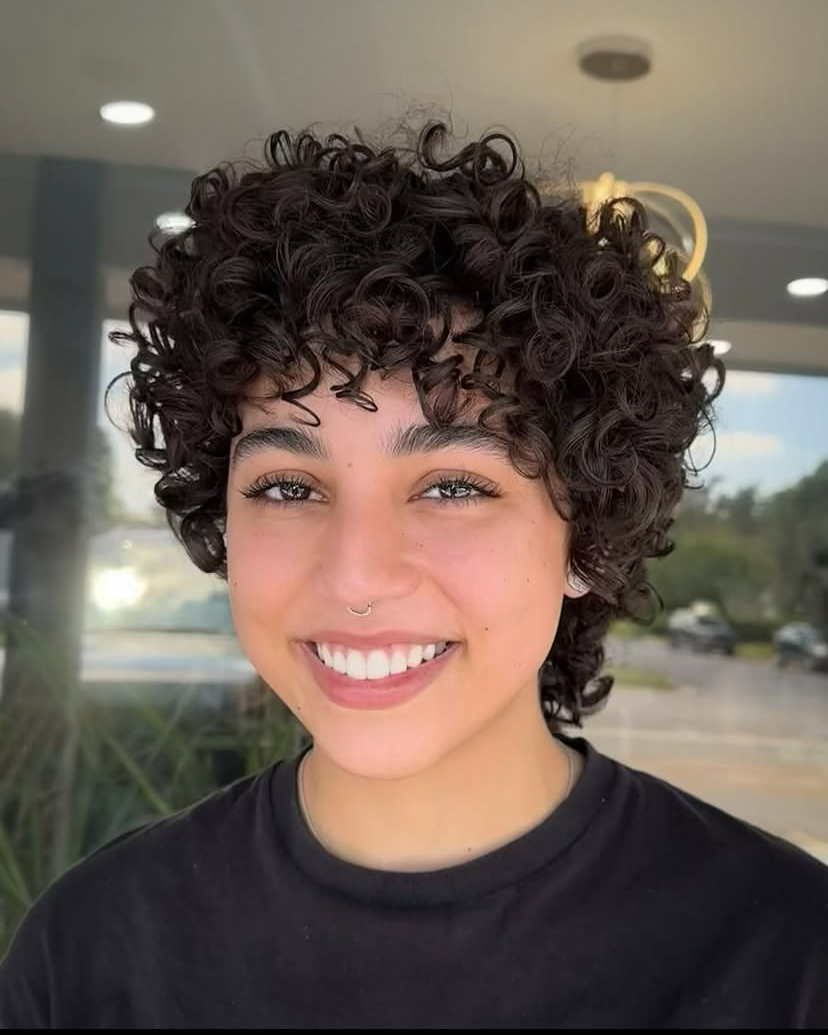 Voluminous Curly Pixie