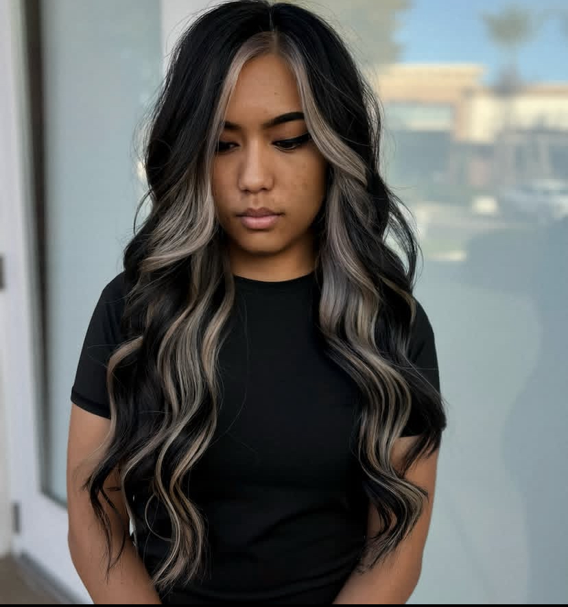 Long Layered Halo Hairstyle With Highlights