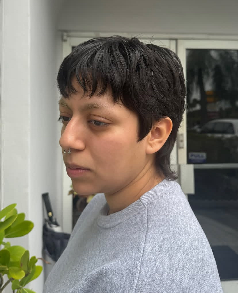 Choppy Pixie with Swept Bangs
