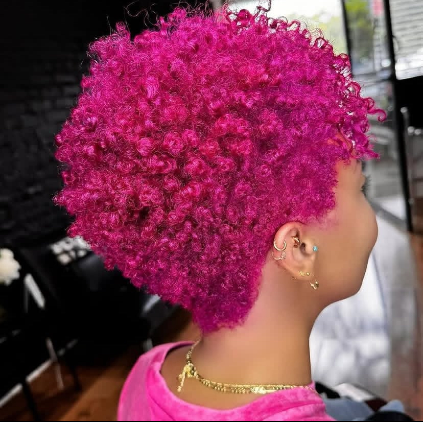 Bubblegum Pink Afro