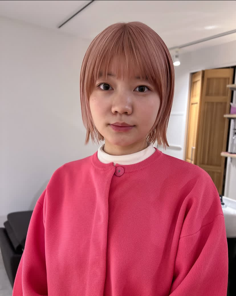 Shoulder Length Pink Bob
