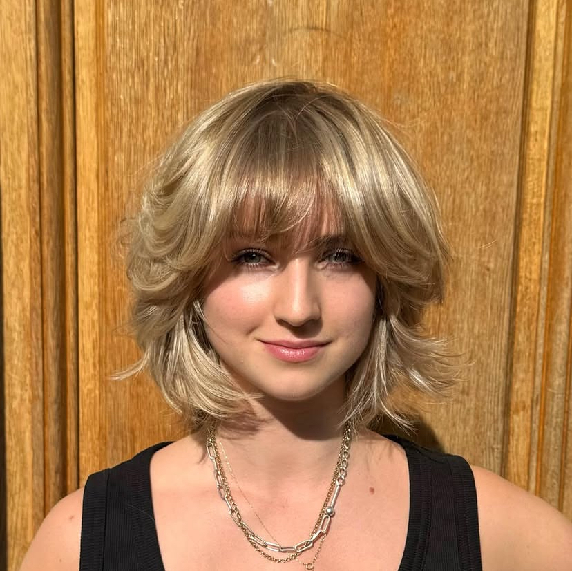 Short Choppy Layered Haircut with Bangs