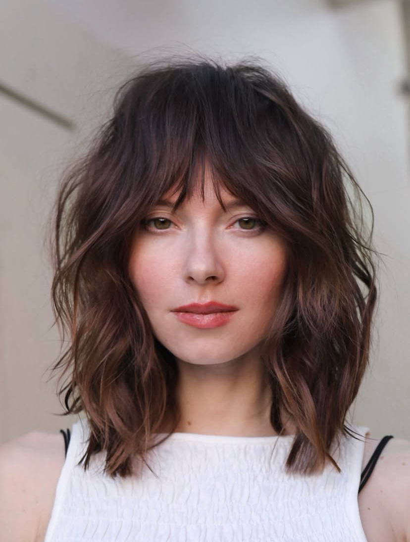 Short Messy Choppy Haircut with Layers and Bangs