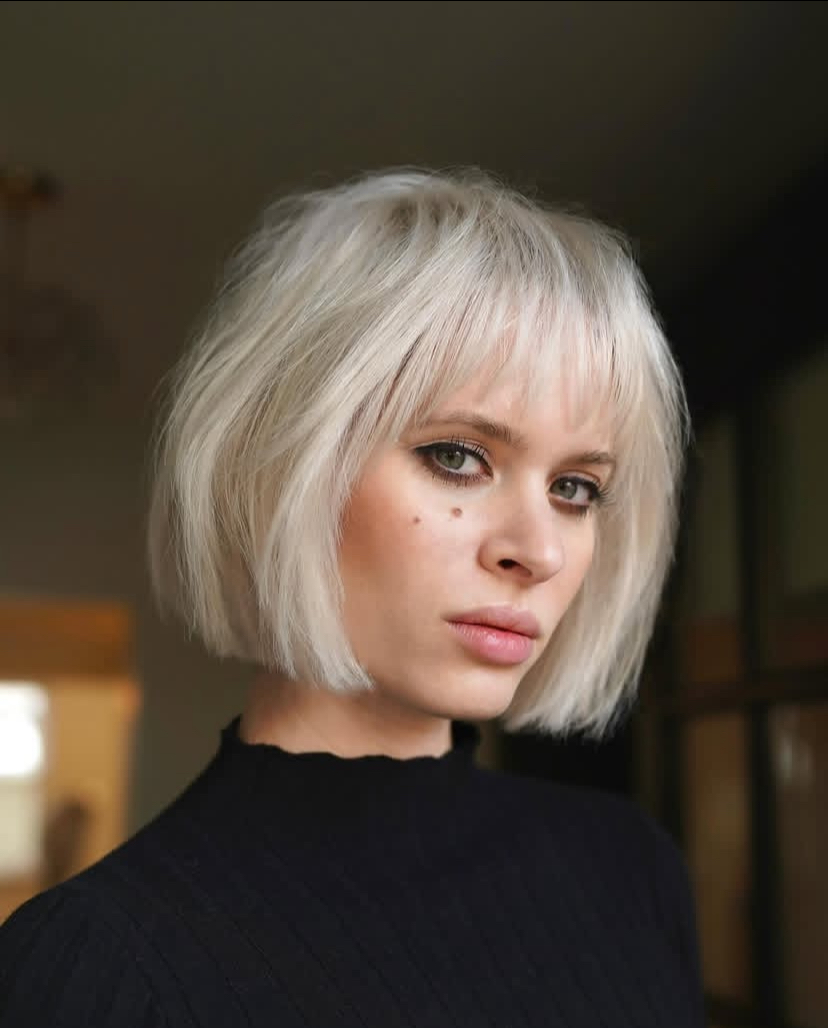 Gray Pixie Bob with Bangs