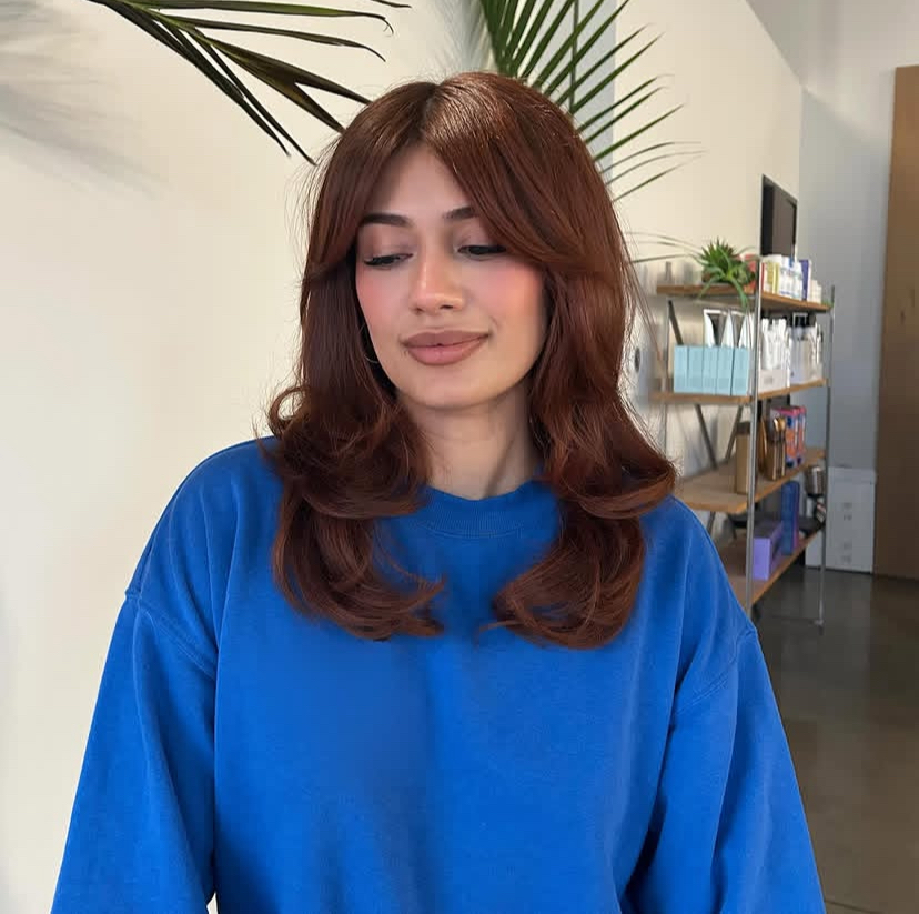 Layered Wavy Haircut for Mid-Length Hair