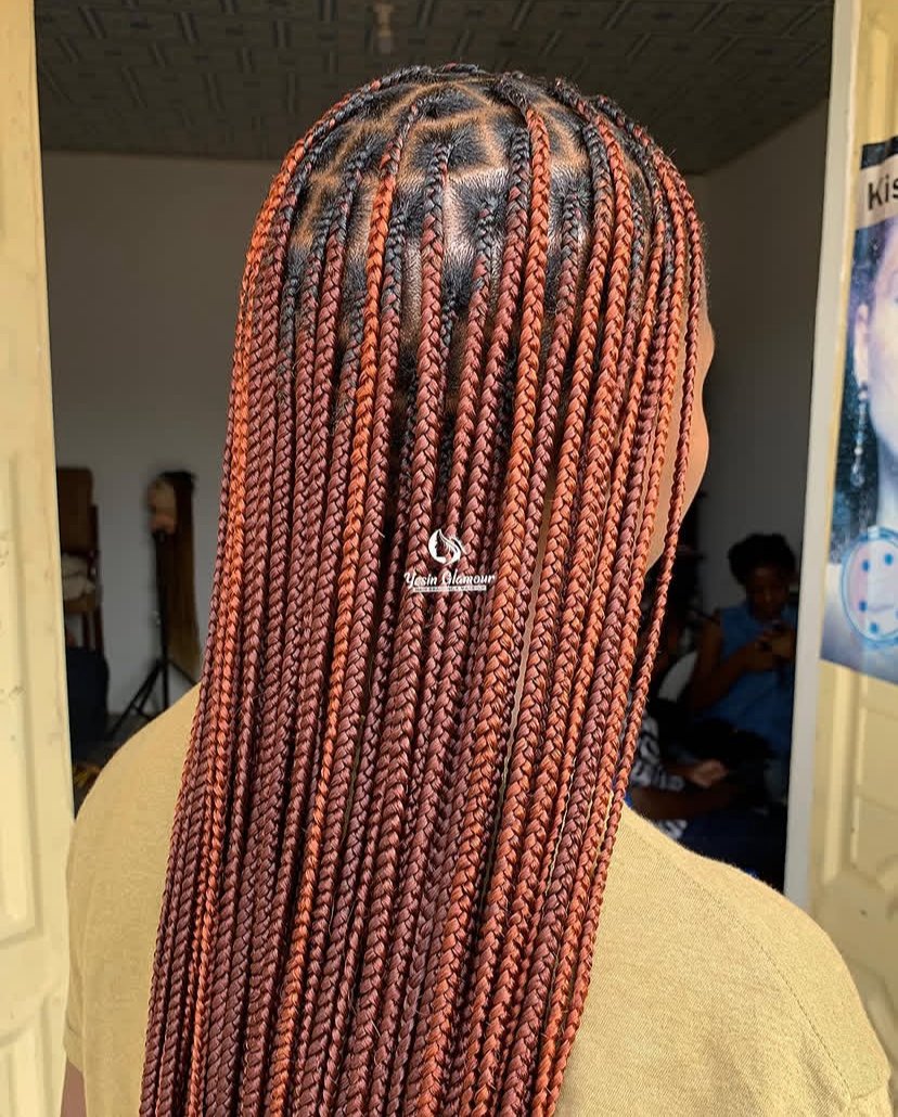 Auburn Knotless Braids