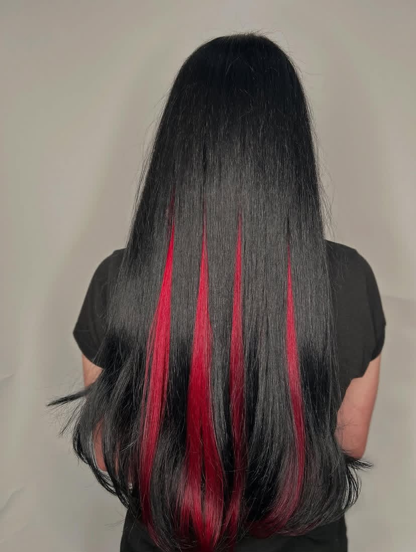 Jet Black with Red Undertones