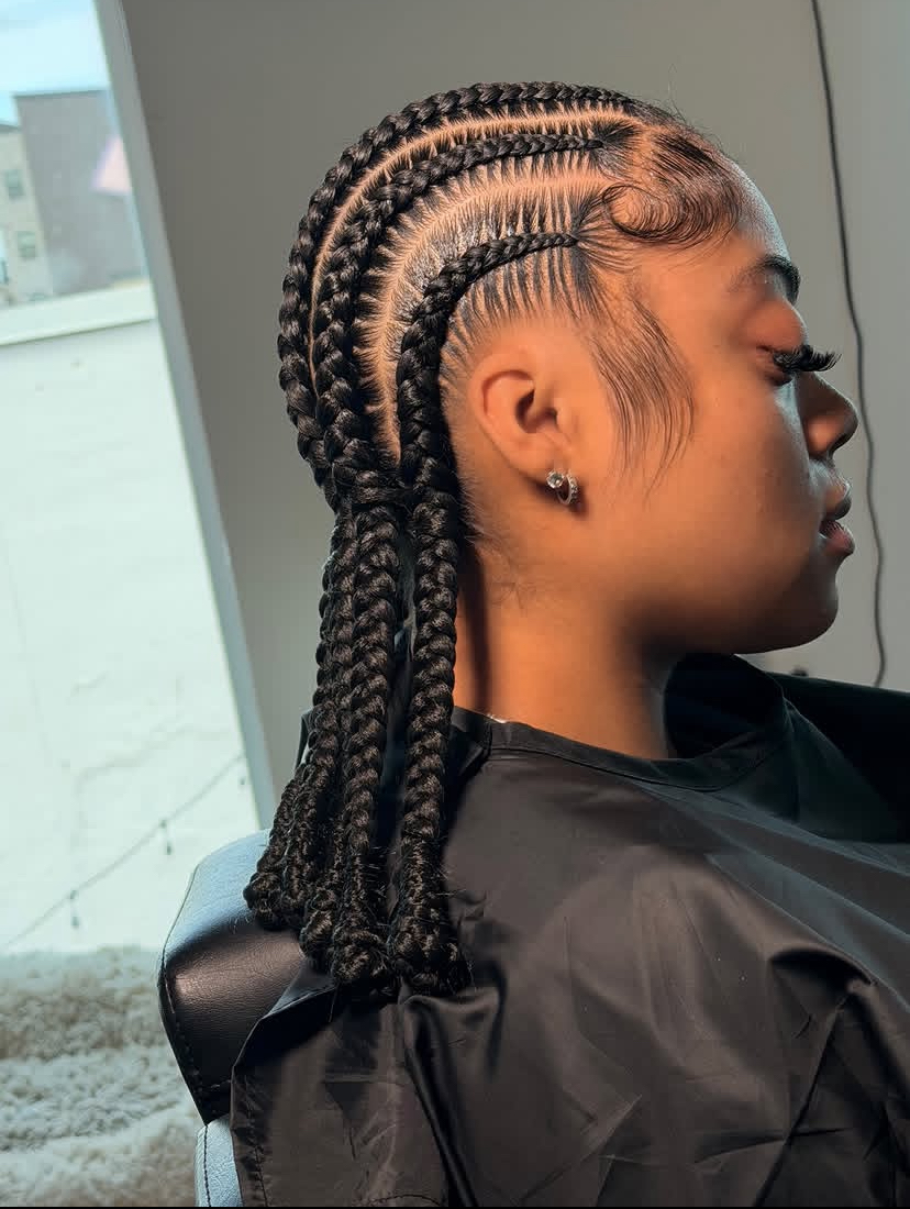 Low Tension Cornrow Base Braids