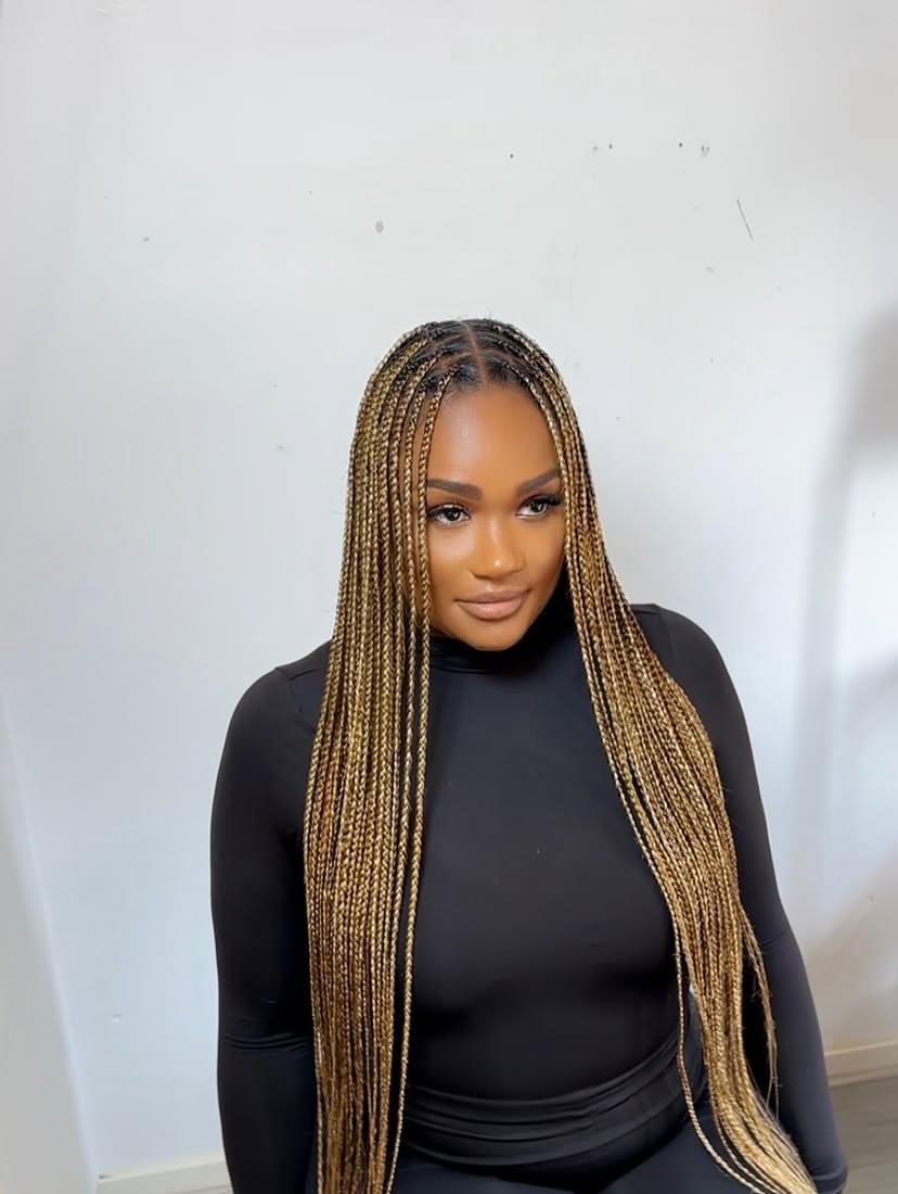 Golden Blonde and Brown Braids