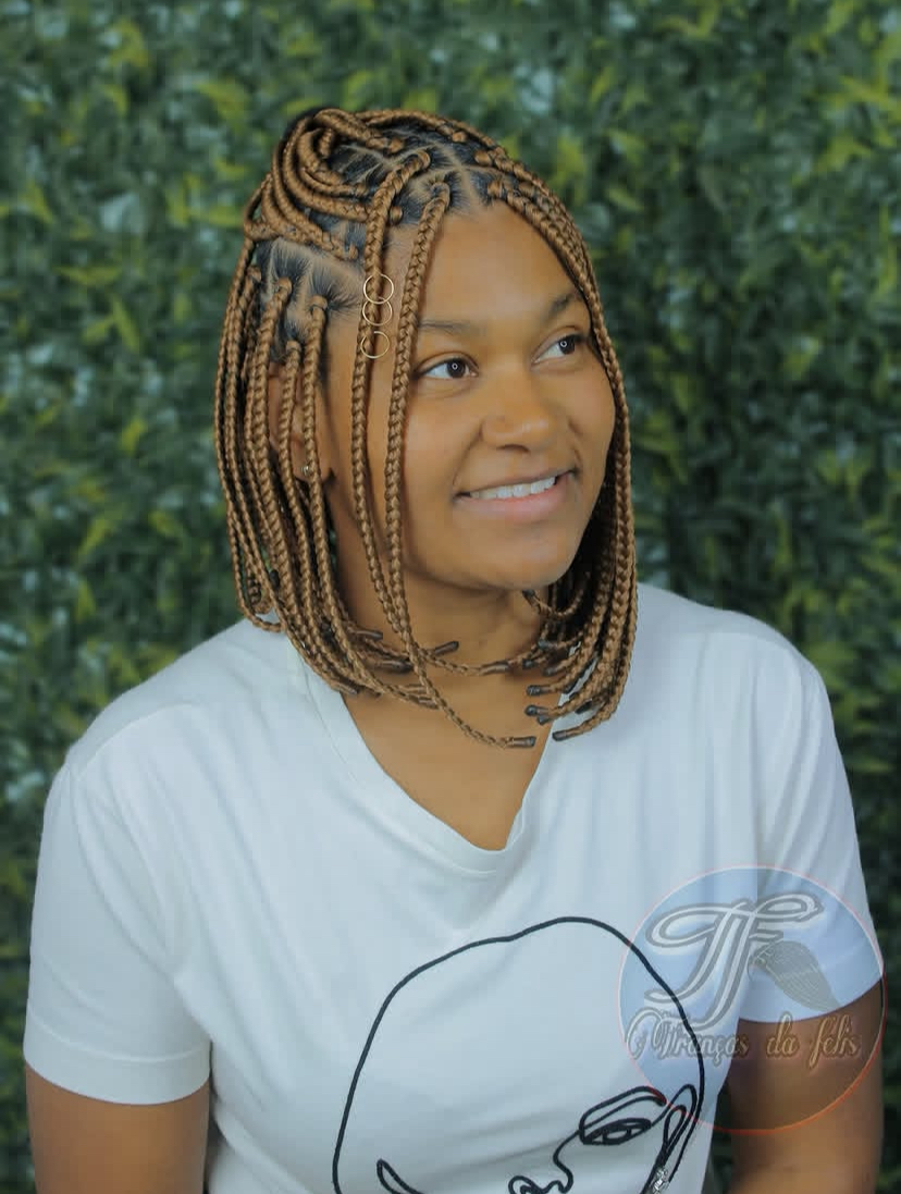 Chin Length Box Braids