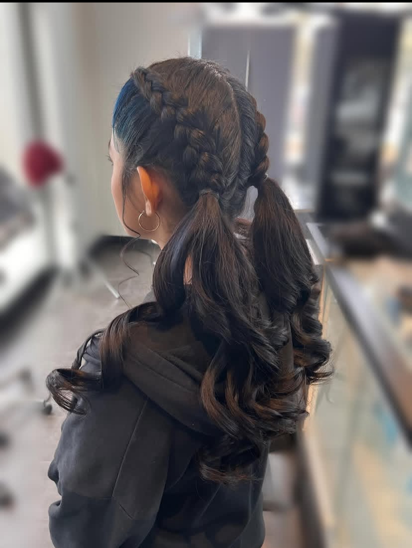 Dutch Braid Pigtails