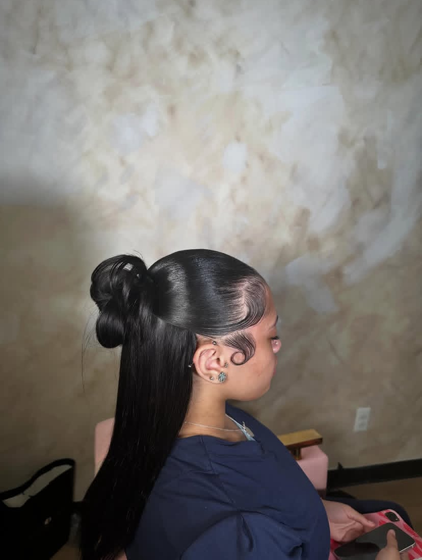 Half Up Half Down Bun