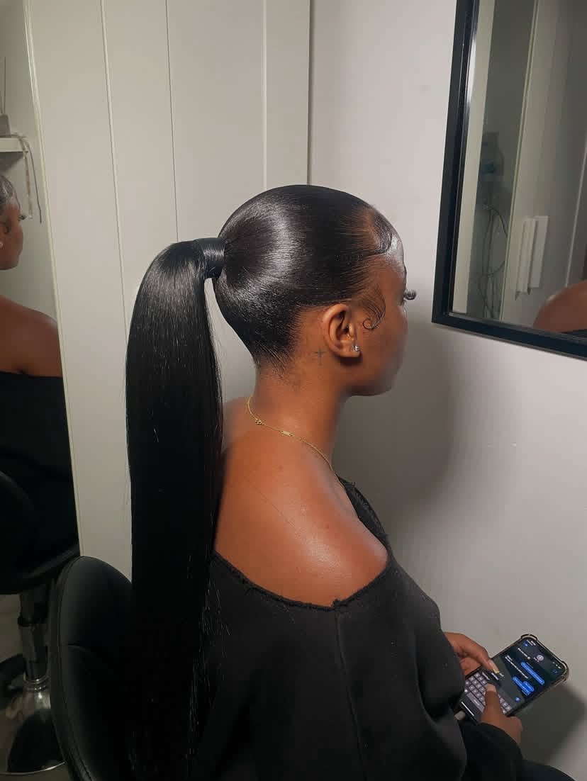 Slicked Back Ponytail