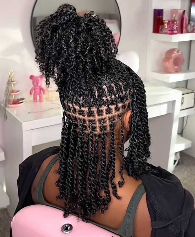 Twisted Half Upon Short Hair