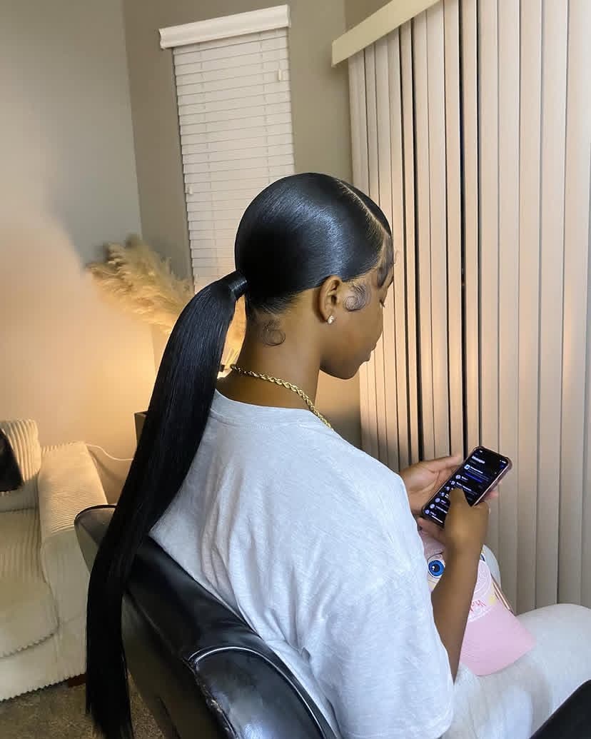 Sleek Ponytail with Added Shine