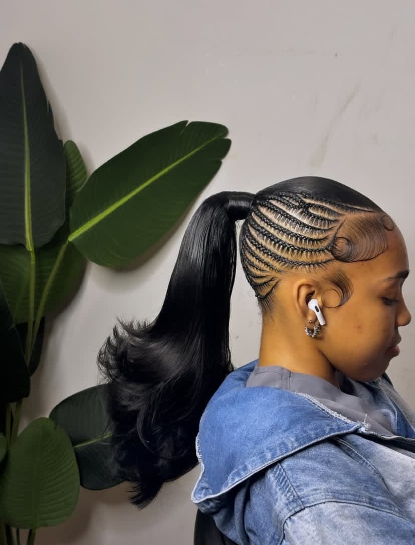 Braided Ponytail with Added Wrap