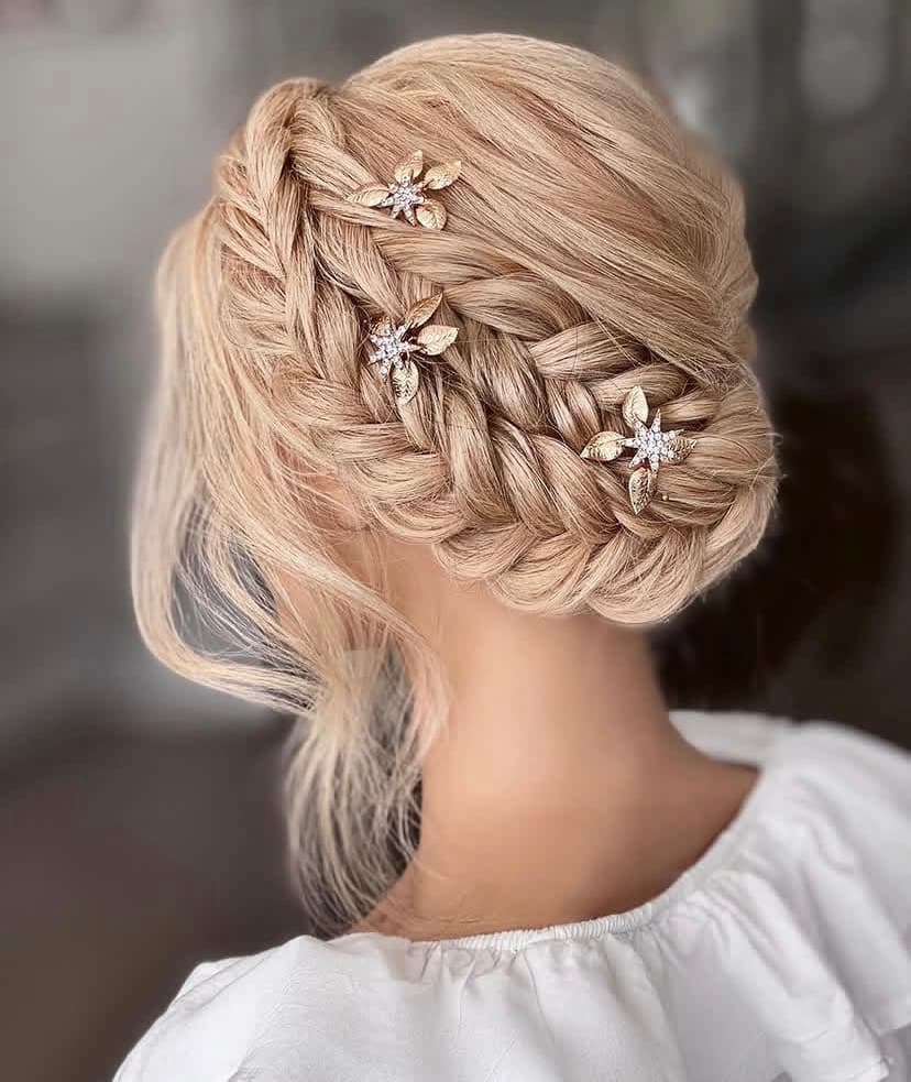 Halo Braid Bridal Style