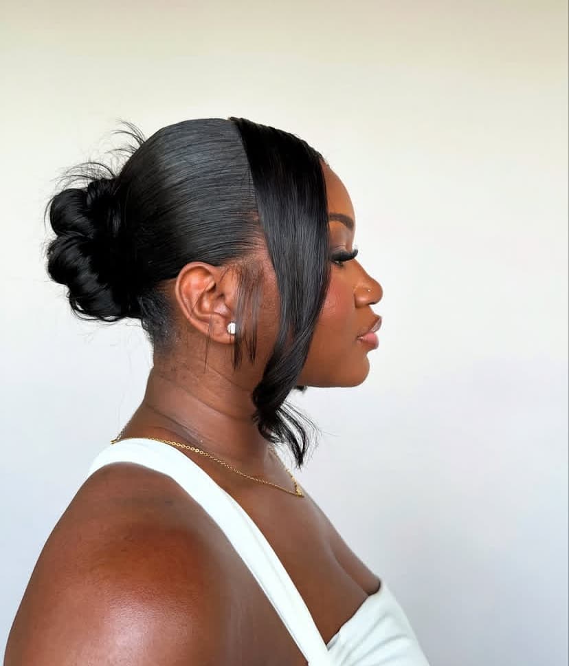 Braided Updo with Curly Ends