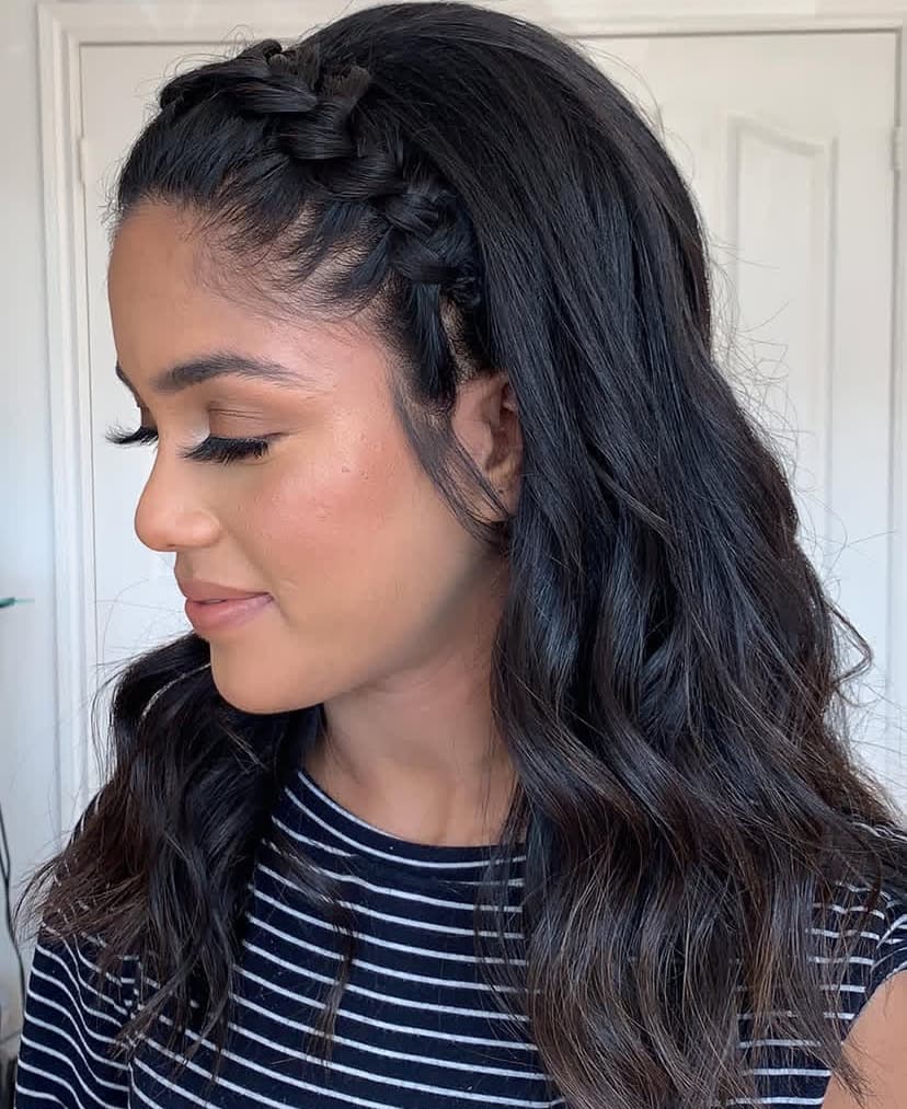 Braided Headband with Loose Waves