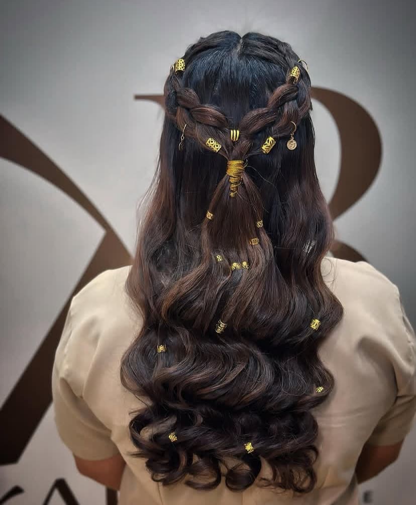 Braided Crown with Gold Cuffs