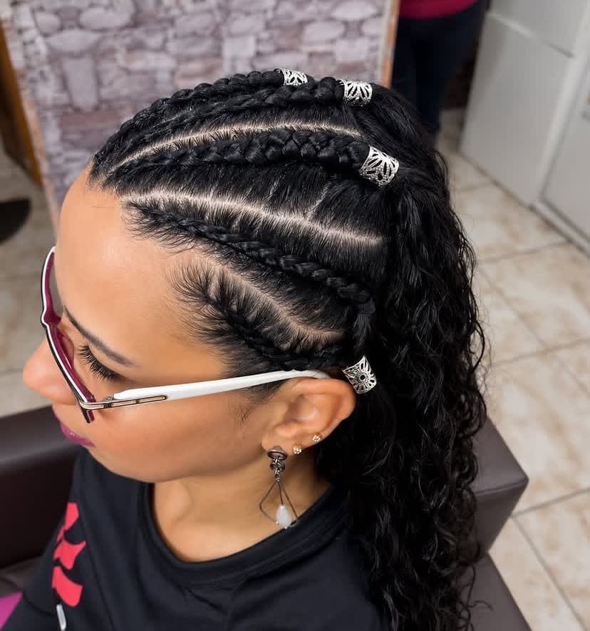 Braided Crown with Silver Cuffs