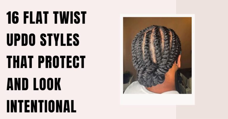 16 Flat Twist Updo Styles That Protect and Look Intentional